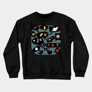 Can we have a talk? On turcoise background Crewneck Sweatshirt